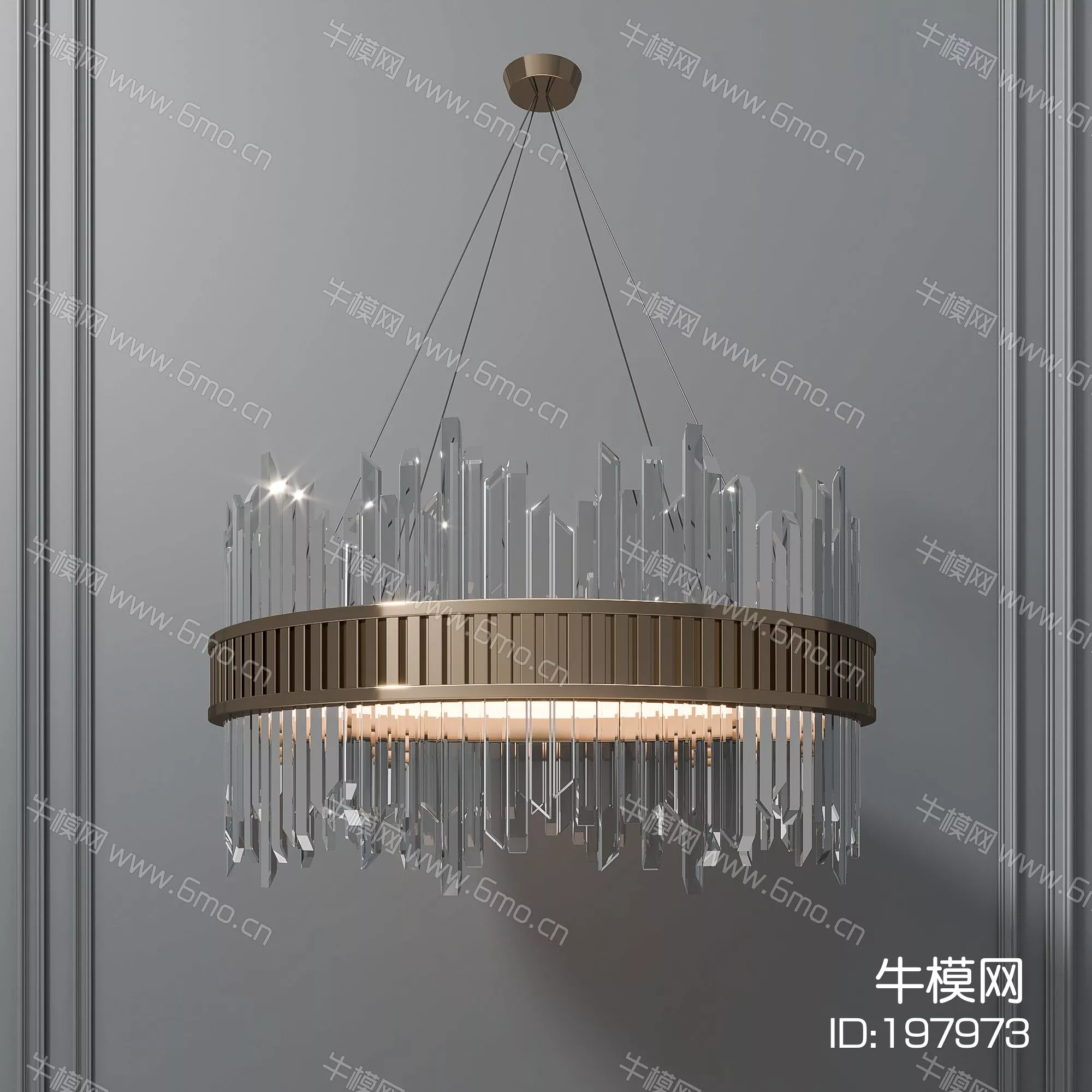 MODERN CHANDELIER - SKETCHUP 3D MODEL - ENSCAPE - 197973