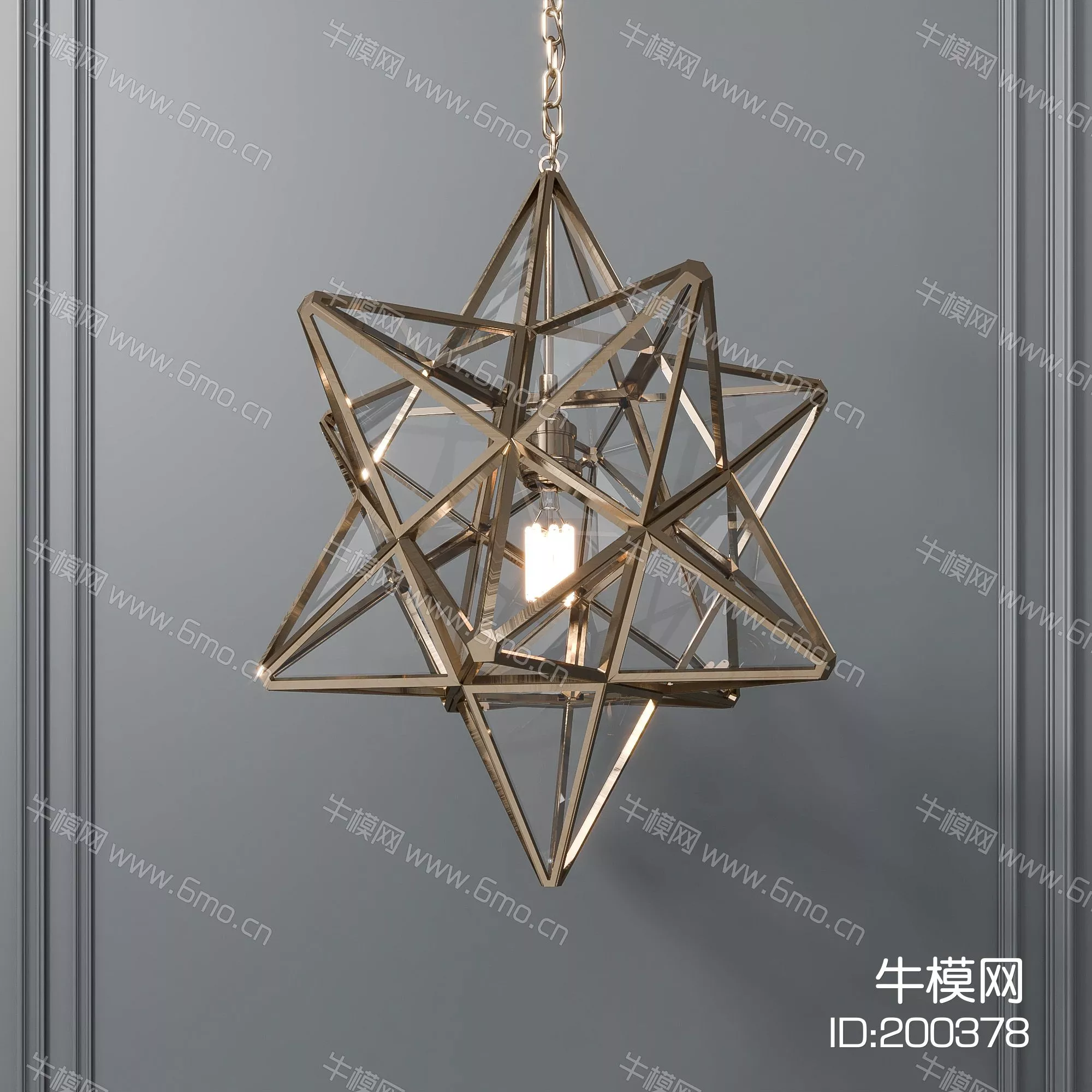 MODERN CHANDELIER - SKETCHUP 3D MODEL - ENSCAPE - 200378