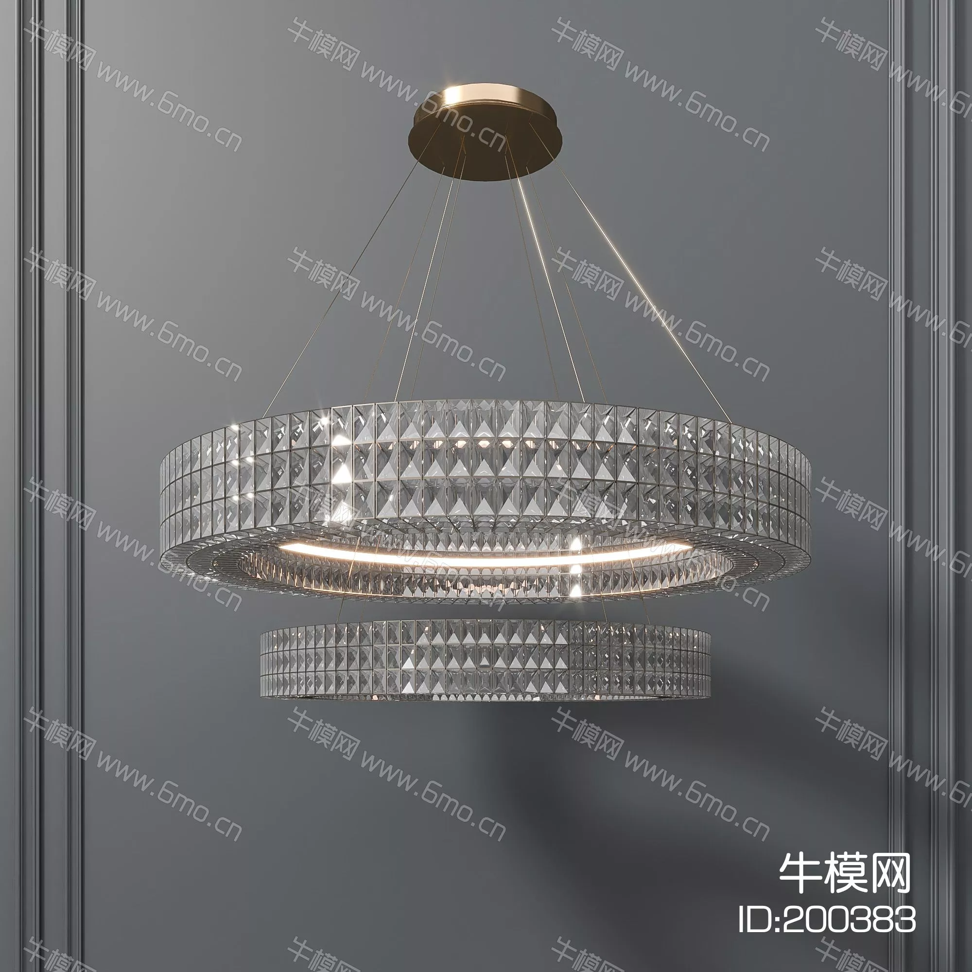 MODERN CHANDELIER - SKETCHUP 3D MODEL - ENSCAPE - 200383