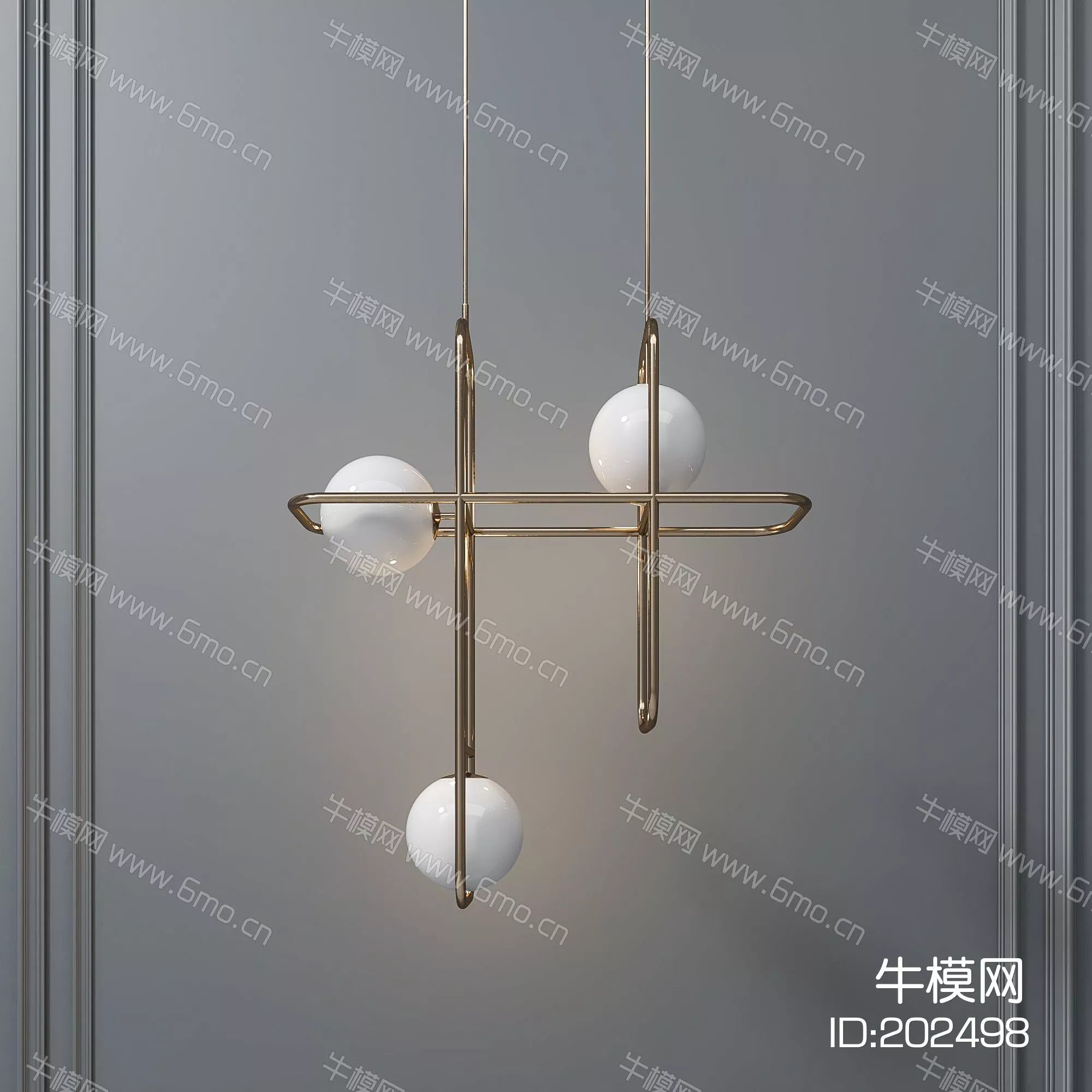 MODERN CHANDELIER - SKETCHUP 3D MODEL - ENSCAPE - 202498