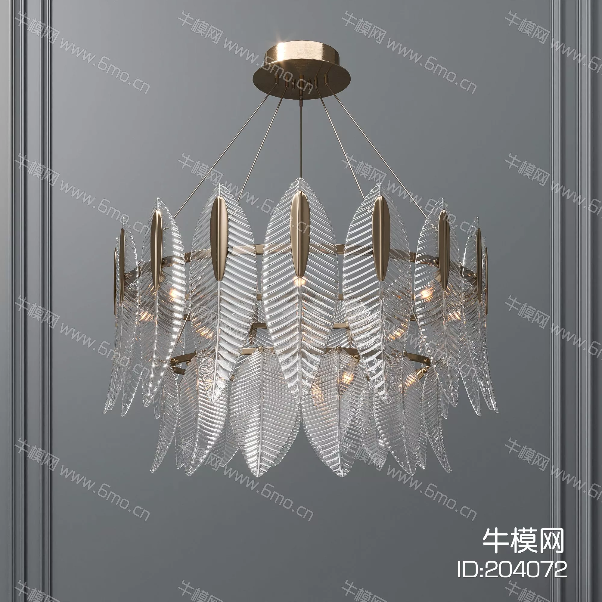 MODERN CHANDELIER - SKETCHUP 3D MODEL - ENSCAPE - 204072