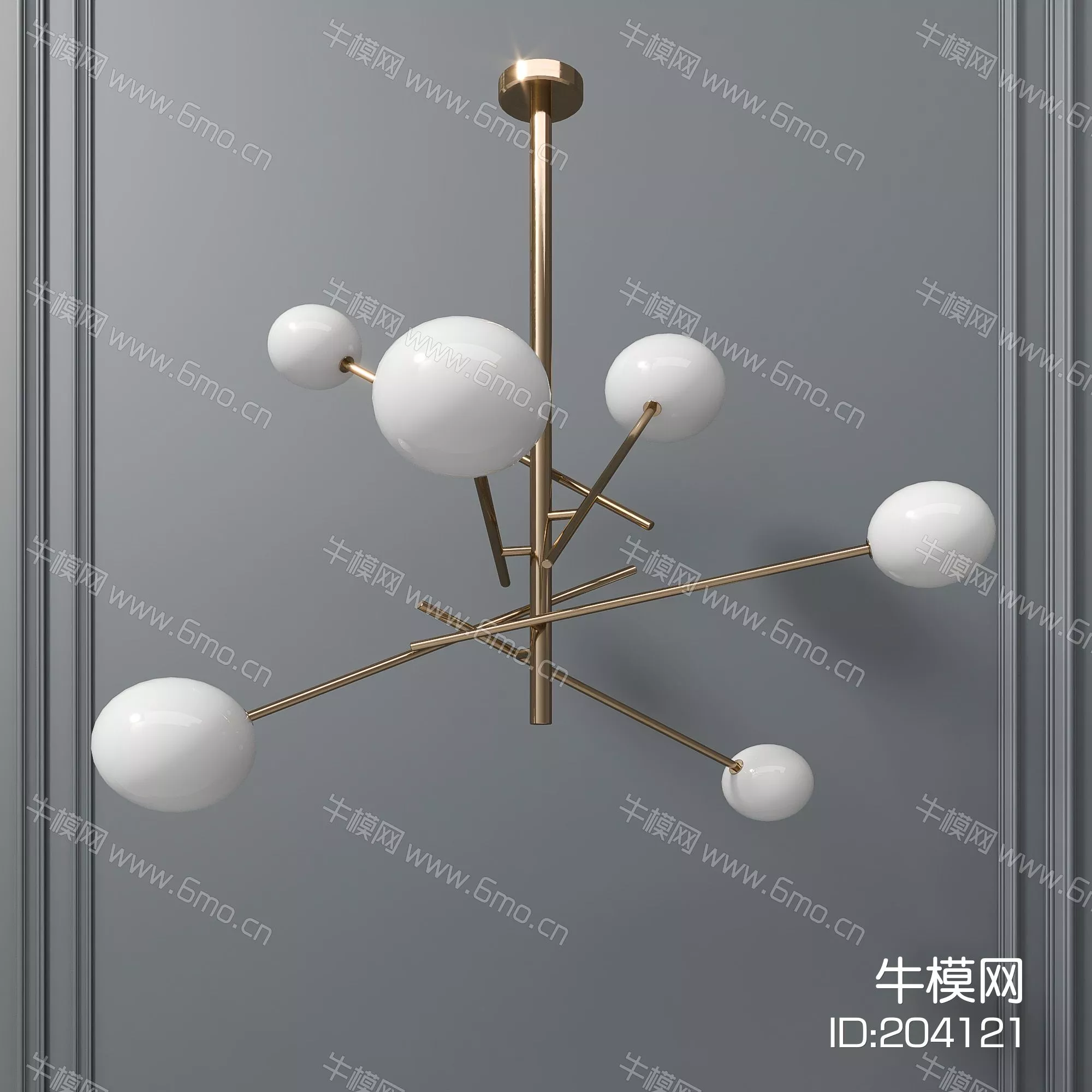 MODERN CHANDELIER - SKETCHUP 3D MODEL - ENSCAPE - 204121