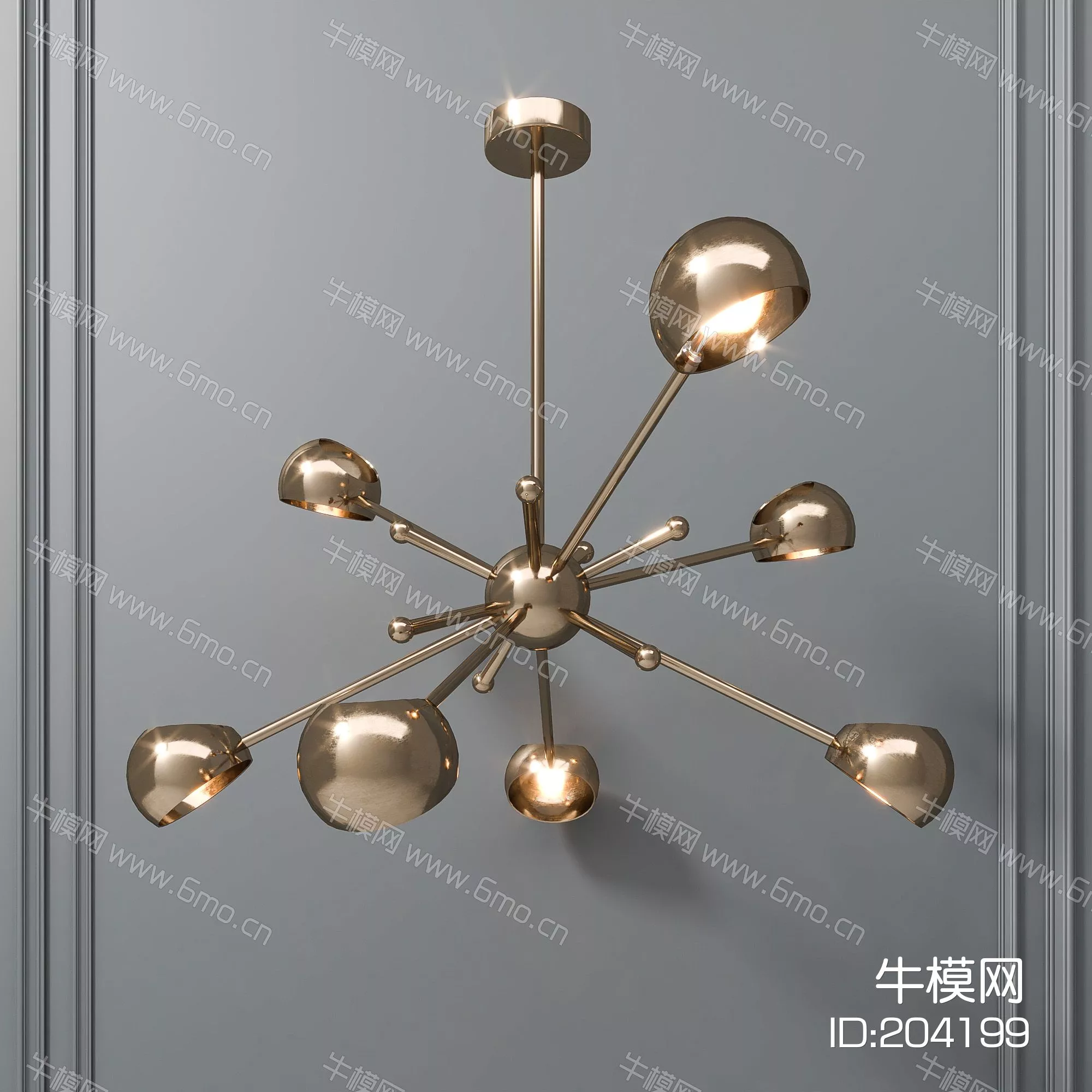 MODERN CHANDELIER - SKETCHUP 3D MODEL - ENSCAPE - 204199