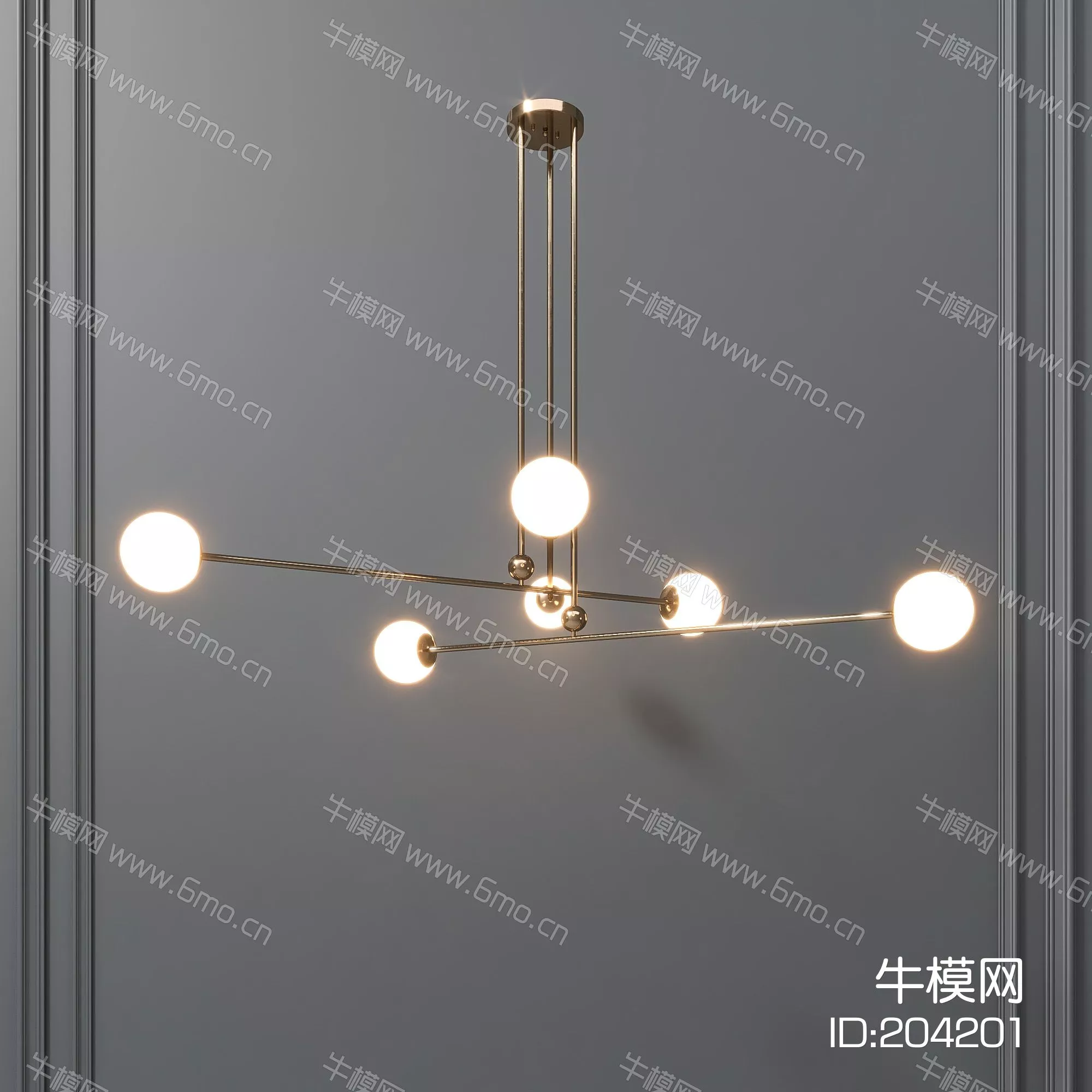 MODERN CHANDELIER - SKETCHUP 3D MODEL - ENSCAPE - 204201