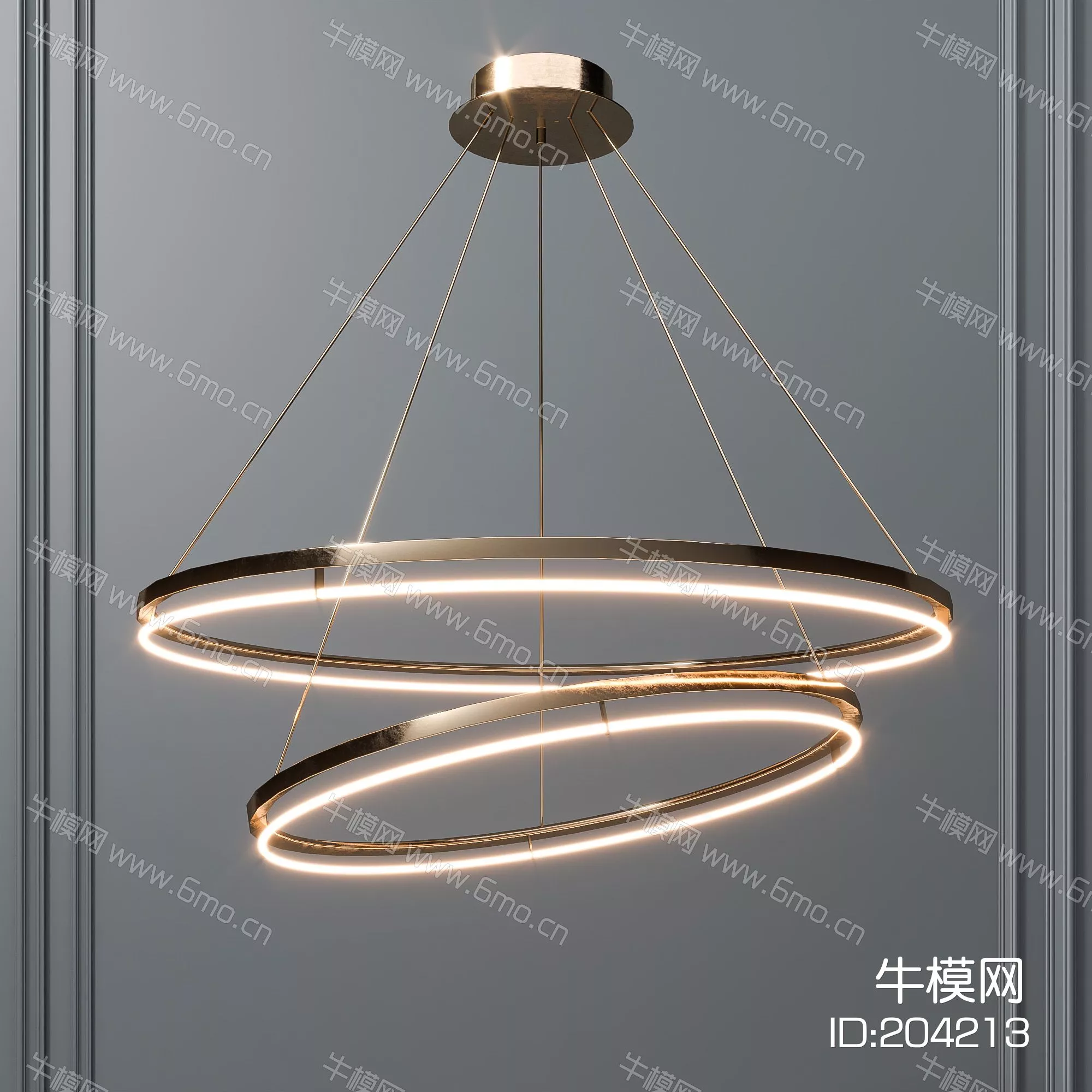 MODERN CHANDELIER - SKETCHUP 3D MODEL - ENSCAPE - 204213