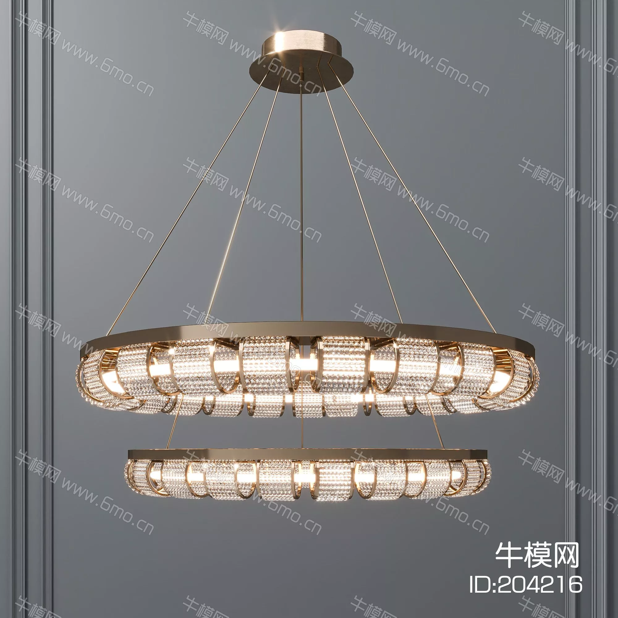 MODERN CHANDELIER - SKETCHUP 3D MODEL - ENSCAPE - 204216