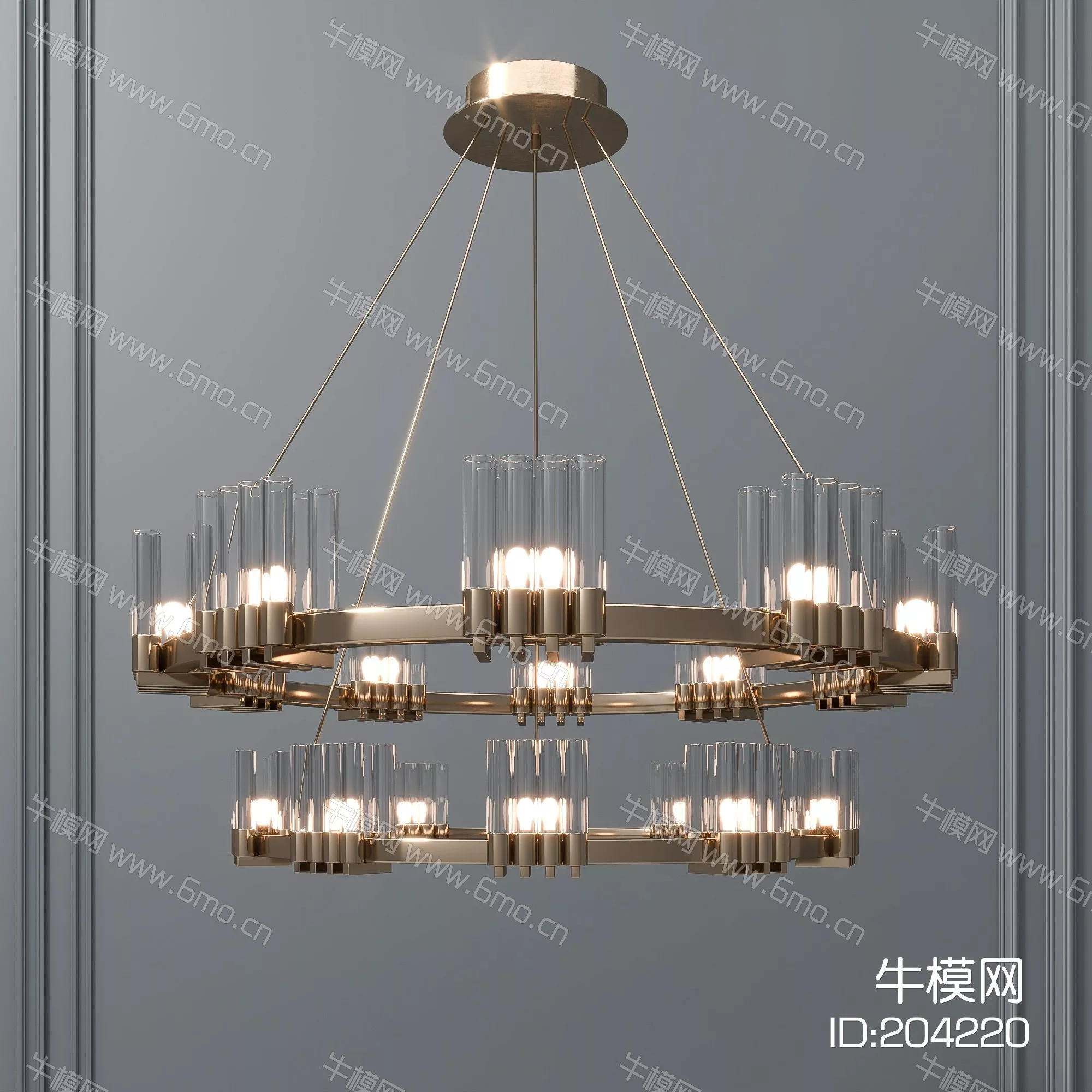 MODERN CHANDELIER - SKETCHUP 3D MODEL - ENSCAPE - 204220