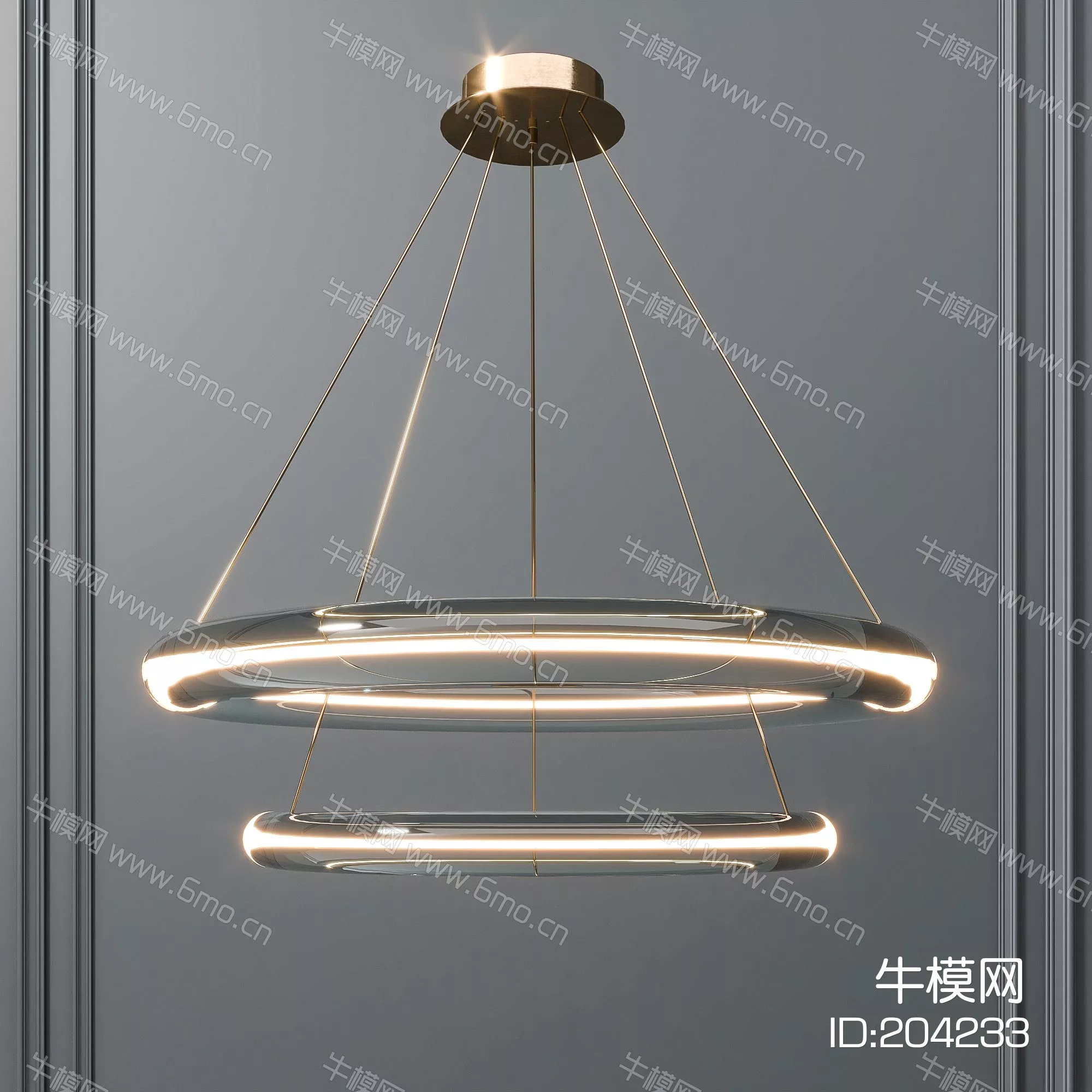 MODERN CHANDELIER - SKETCHUP 3D MODEL - ENSCAPE - 204233