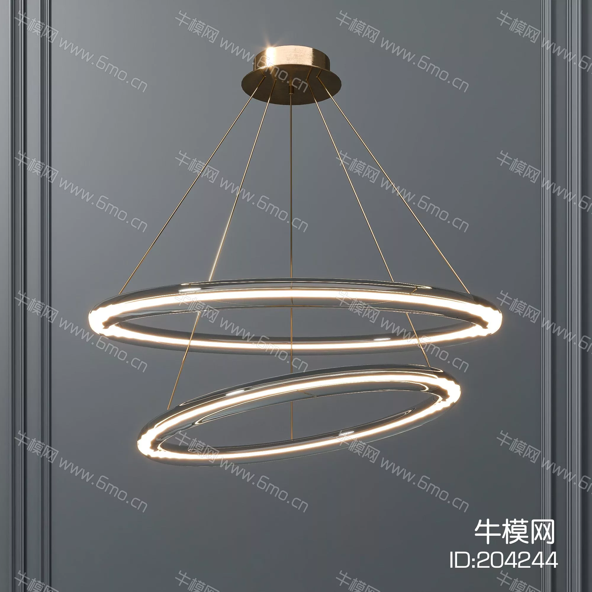 MODERN CHANDELIER - SKETCHUP 3D MODEL - ENSCAPE - 204244