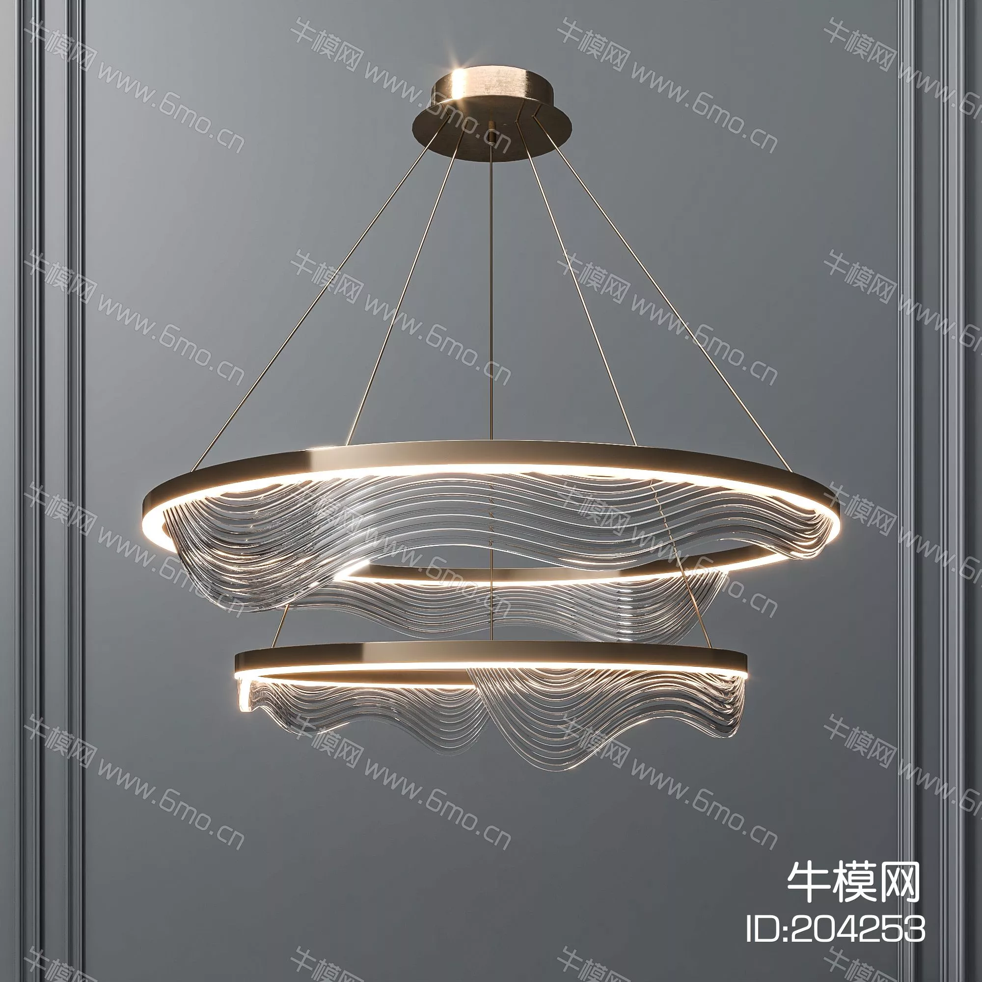 MODERN CHANDELIER - SKETCHUP 3D MODEL - ENSCAPE - 204253