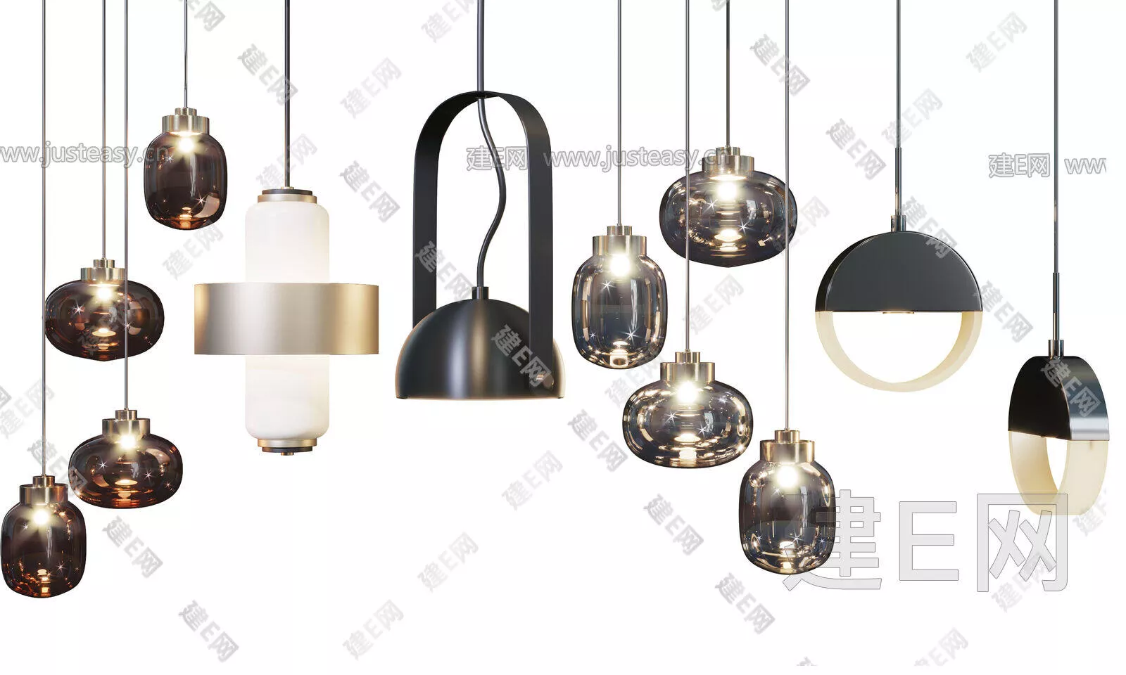 MODERN CHANDELIER - SKETCHUP 3D MODEL - VRAY - 114836955