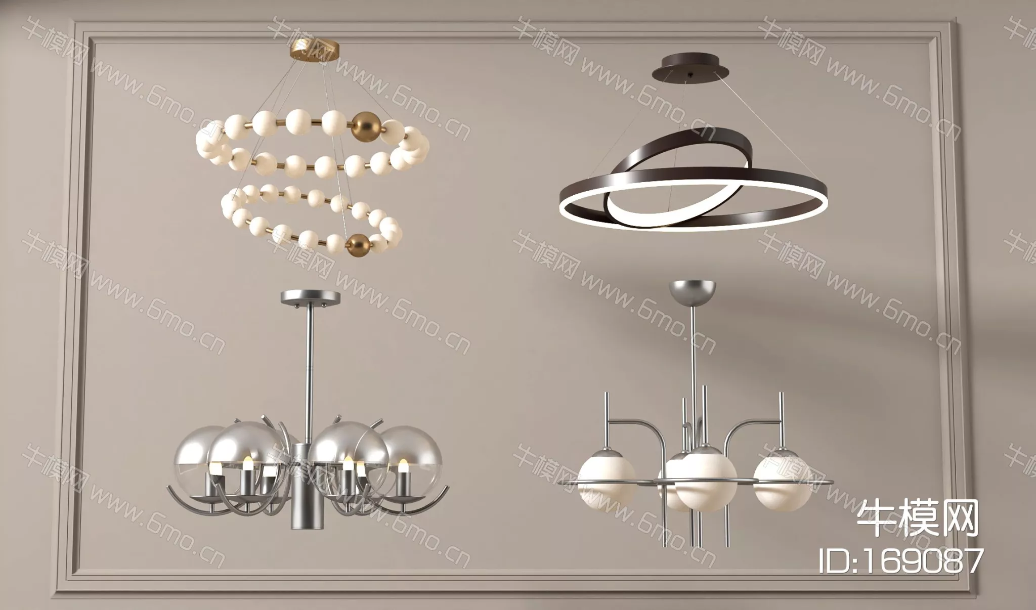 MODERN CHANDELIER - SKETCHUP 3D MODEL - VRAY - 169087