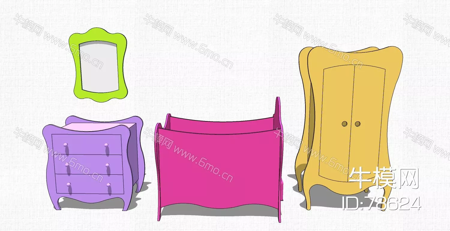 MODERN CHILDREN CHAIR - SKETCHUP 3D MODEL - ENSCAPE - 78624