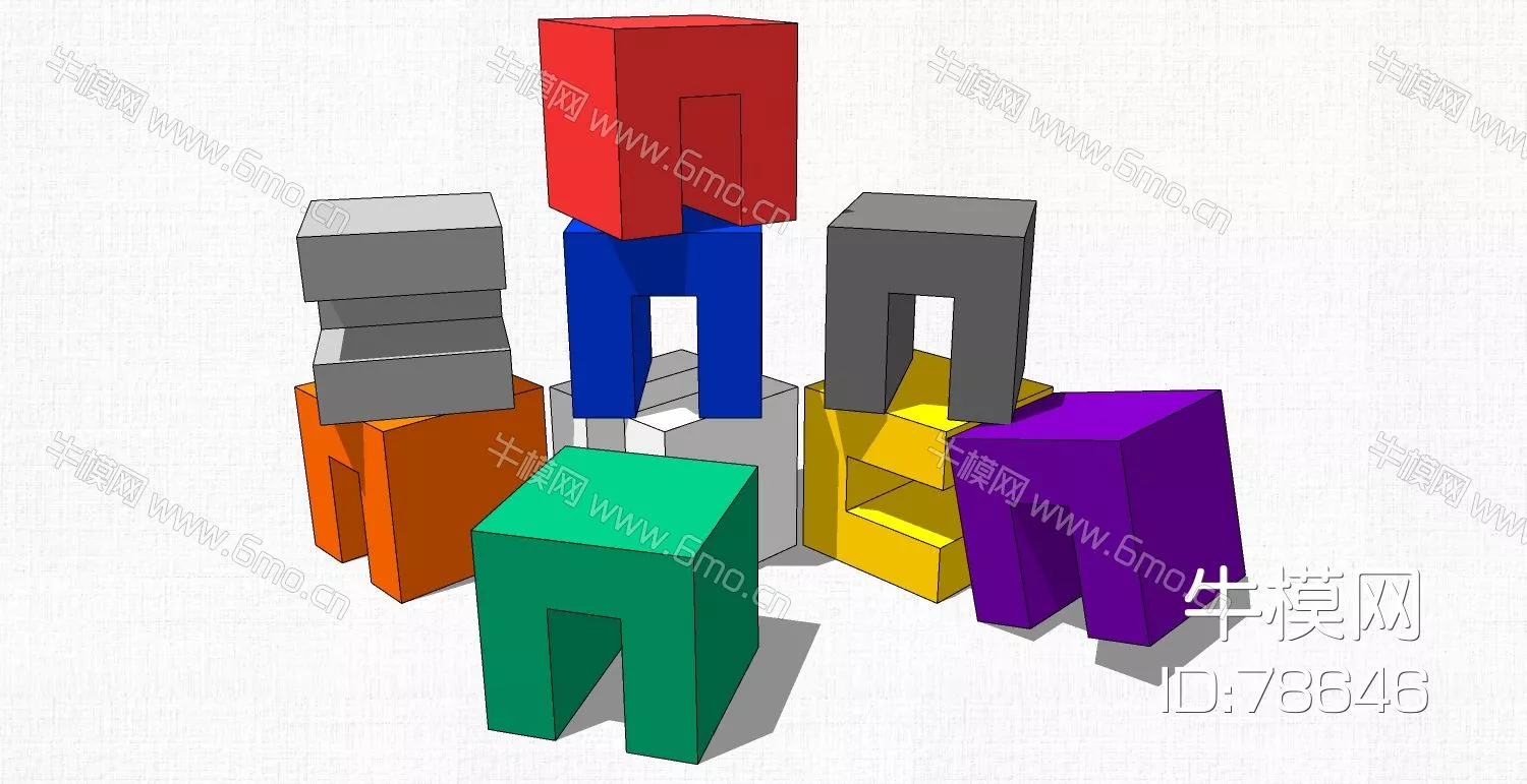 MODERN CHILDREN CHAIR - SKETCHUP 3D MODEL - ENSCAPE - 78646