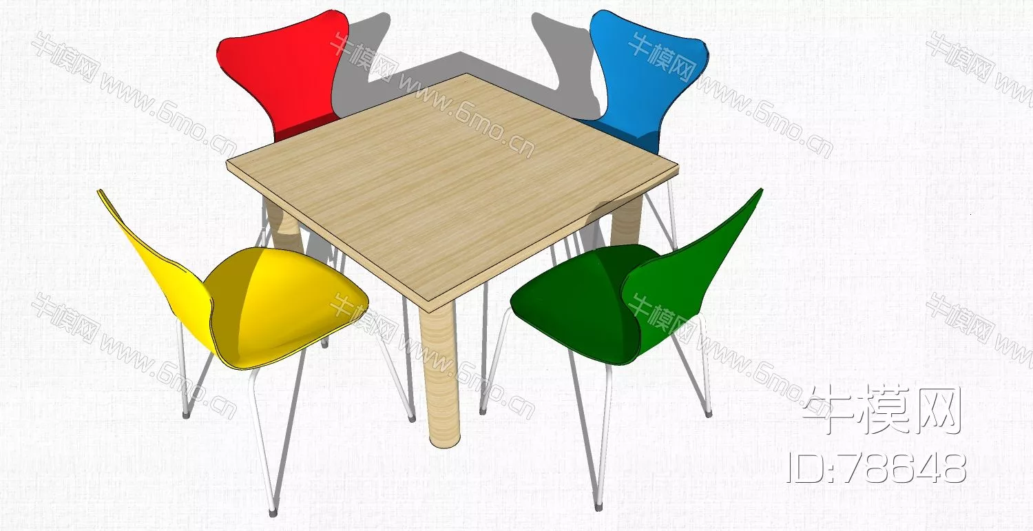 MODERN CHILDREN CHAIR - SKETCHUP 3D MODEL - ENSCAPE - 78648