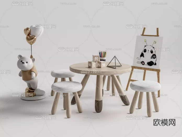 MODERN CHILDREN FURNITURE - SKETCHUP 3D MODEL - VRAY OR ENSCAPE - ID03965