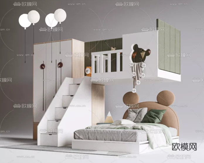 MODERN CHILDREN FURNITURE - SKETCHUP 3D MODEL - VRAY OR ENSCAPE - ID04002