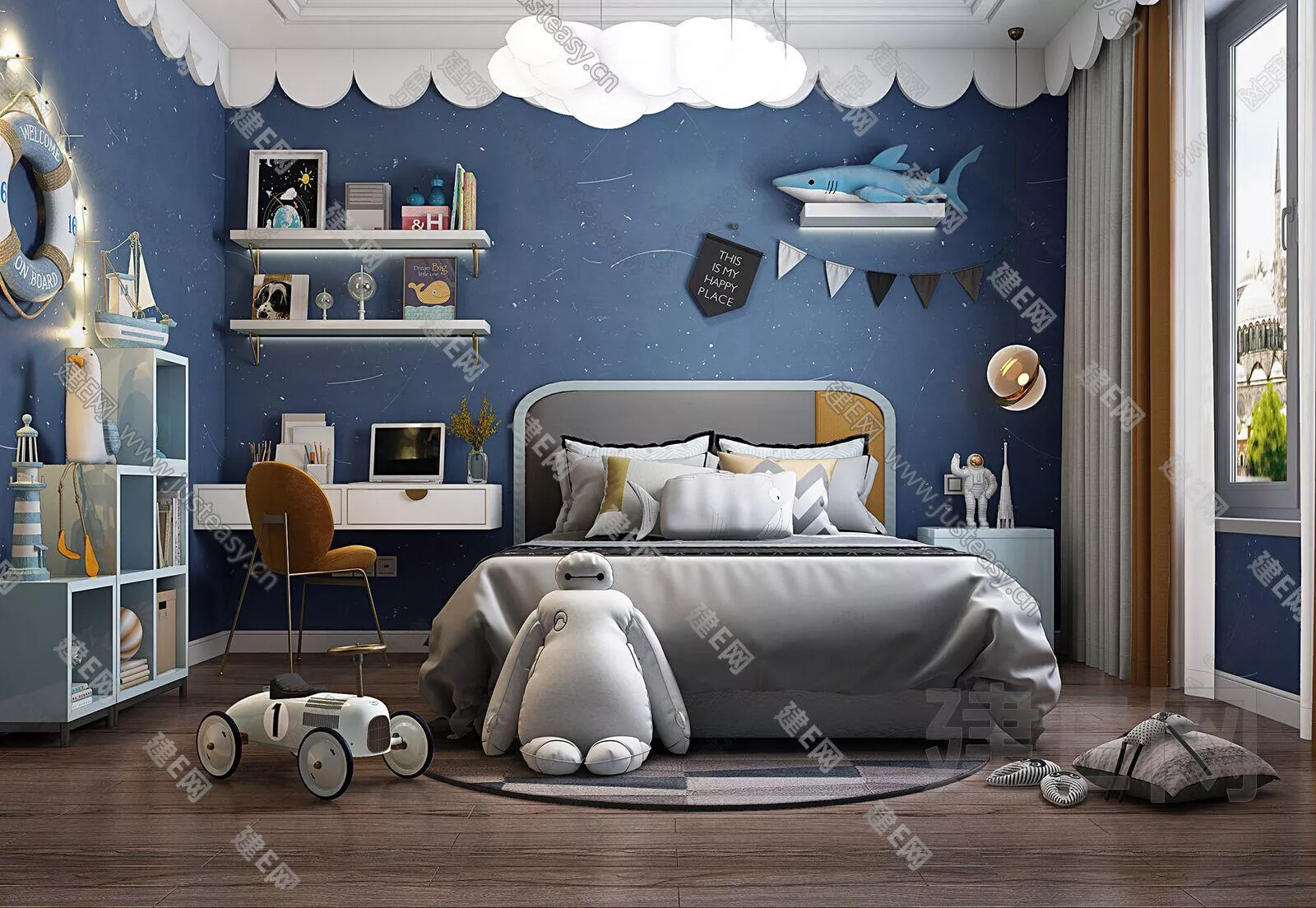 MODERN CHILDREN ROOM - SKETCHUP 3D SCENE - ENSCAPE - 100943322