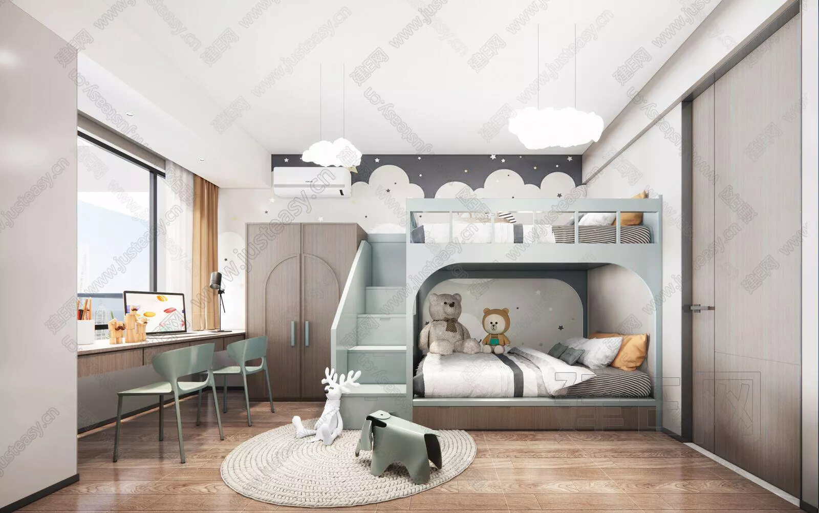 MODERN CHILDREN ROOM - SKETCHUP 3D SCENE - ENSCAPE - 101532973