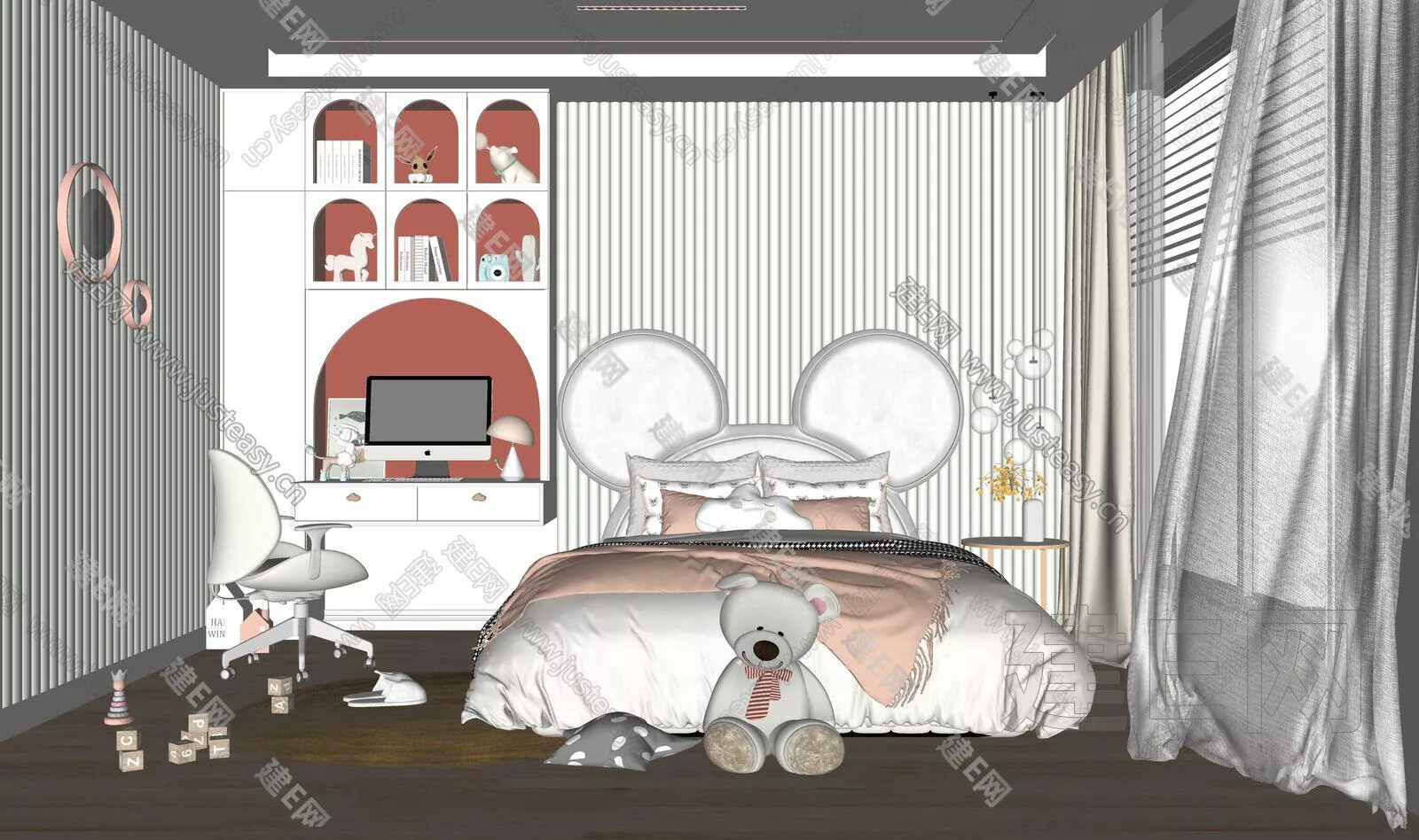 MODERN CHILDREN ROOM - SKETCHUP 3D SCENE - ENSCAPE - 102319582