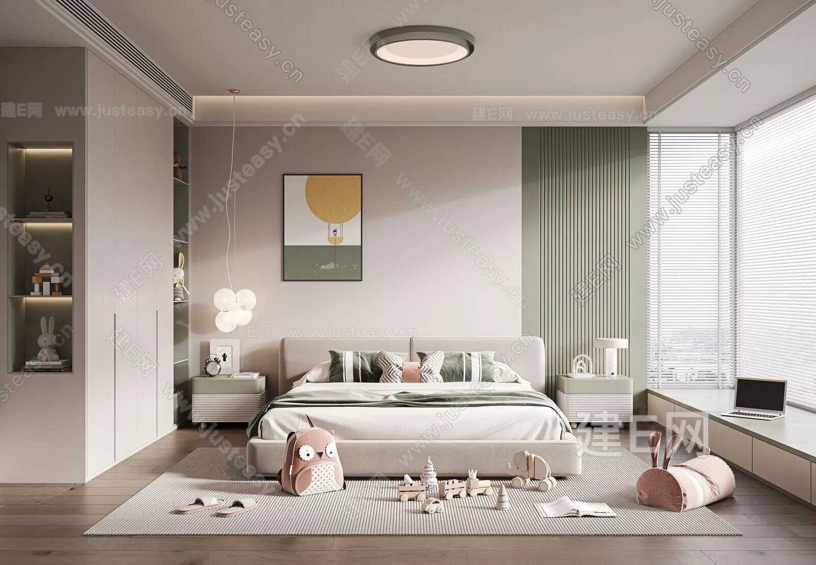 MODERN CHILDREN ROOM - SKETCHUP 3D SCENE - ENSCAPE - 104287384