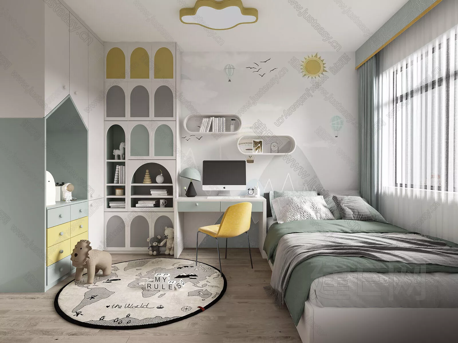 MODERN CHILDREN ROOM – SKETCHUP 3D SCENE – ENSCAPE – 108610594 ...