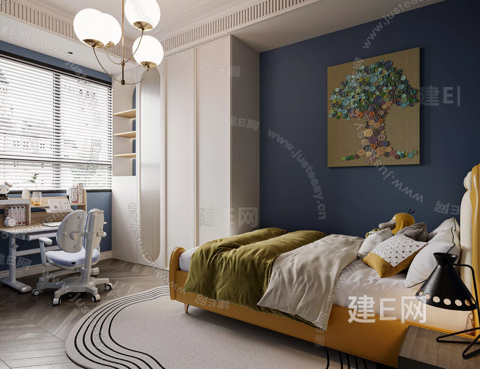 MODERN CHILDREN ROOM - SKETCHUP 3D SCENE - ENSCAPE - 109858293