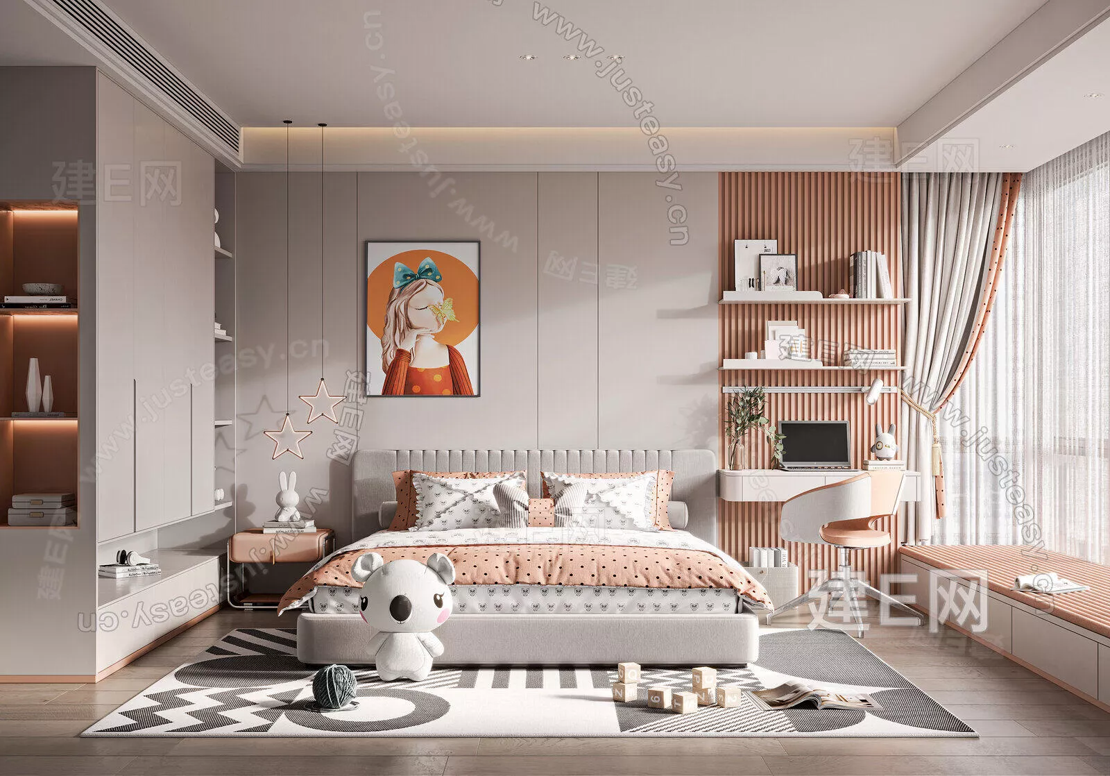 MODERN CHILDREN ROOM - SKETCHUP 3D SCENE - ENSCAPE - 110184407