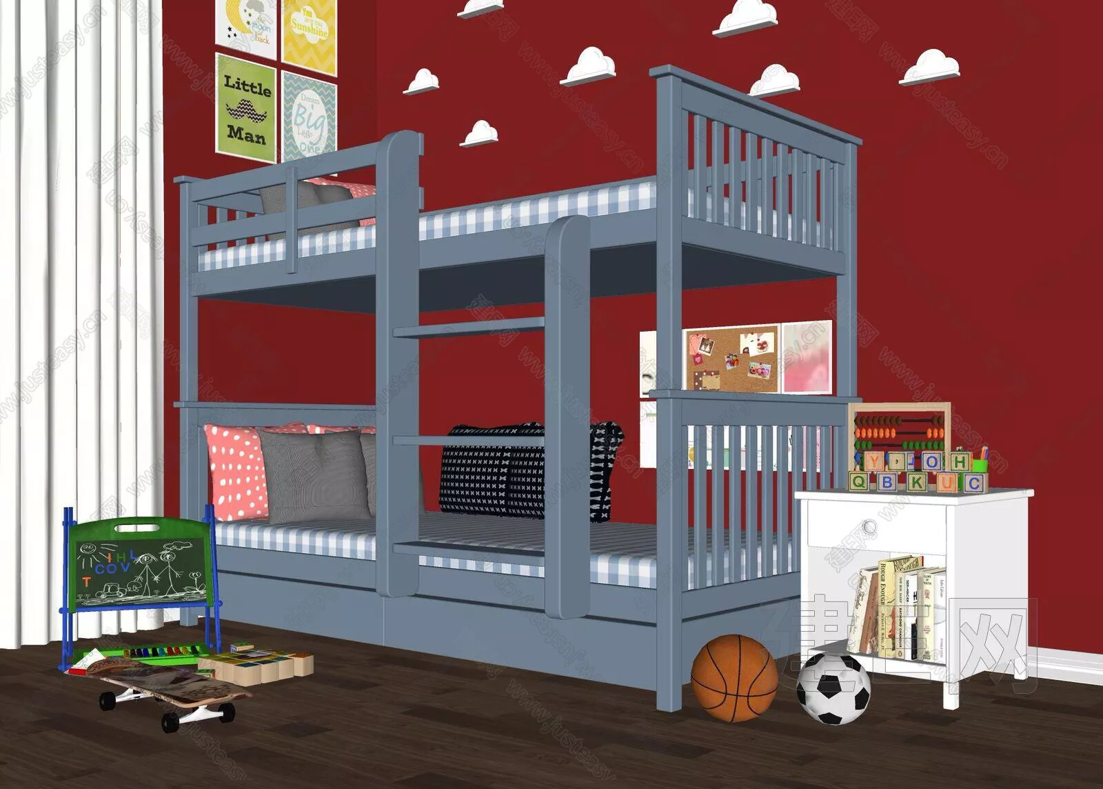 MODERN CHILDREN ROOM - SKETCHUP 3D SCENE - ENSCAPE - 111427986