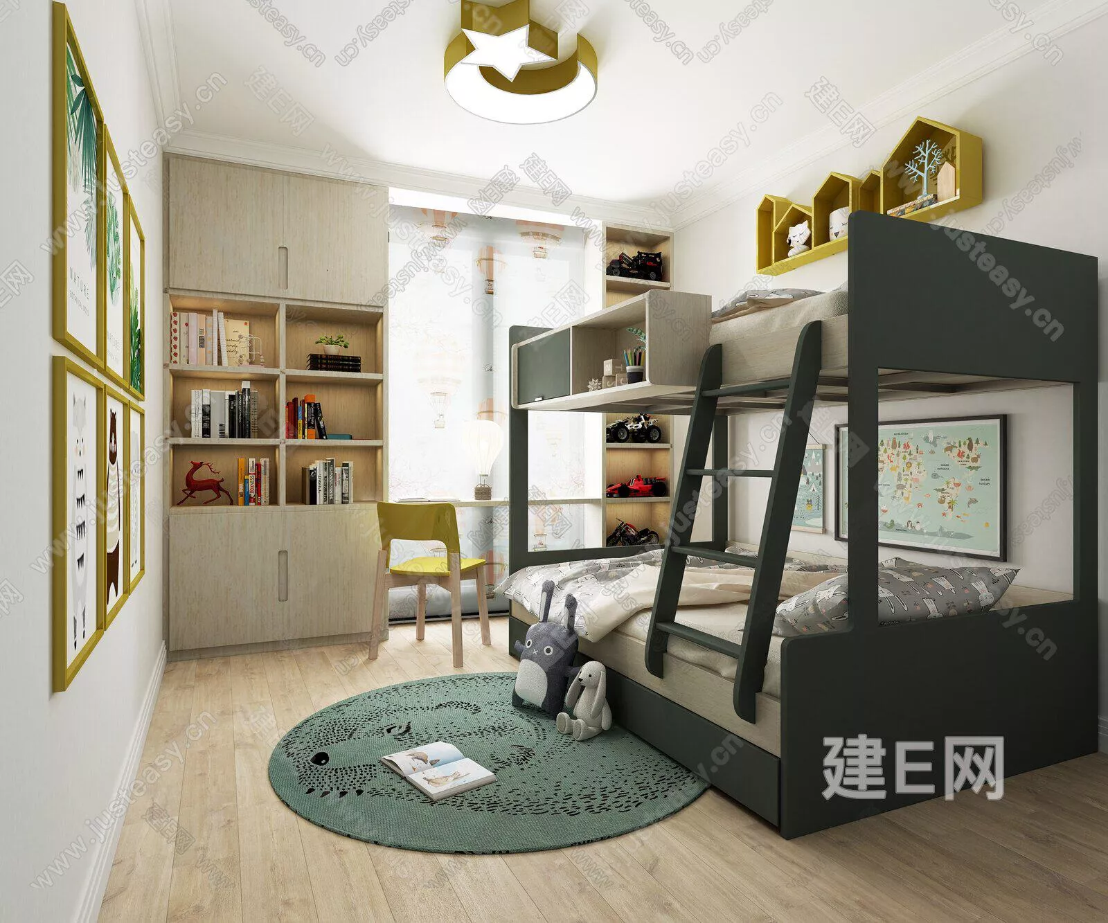 MODERN CHILDREN ROOM - SKETCHUP 3D SCENE - ENSCAPE - 111562202