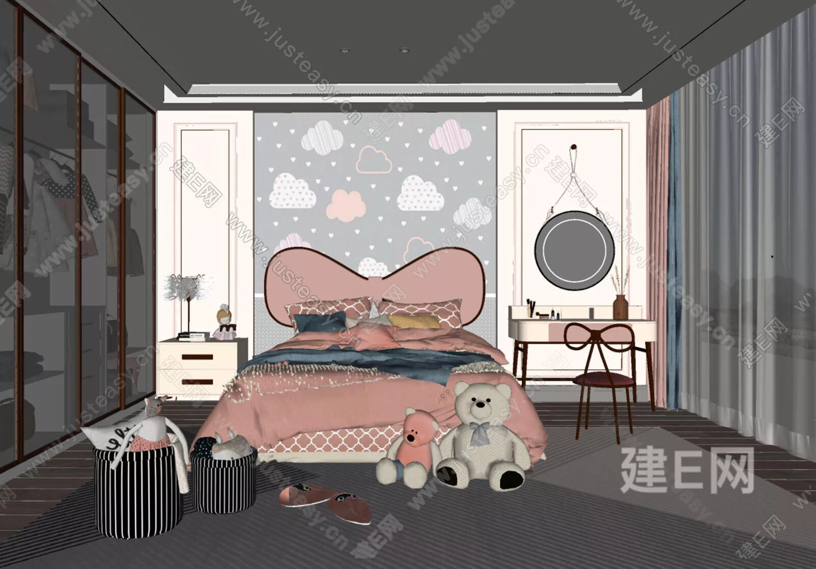 MODERN CHILDREN ROOM - SKETCHUP 3D SCENE - ENSCAPE - 111887658