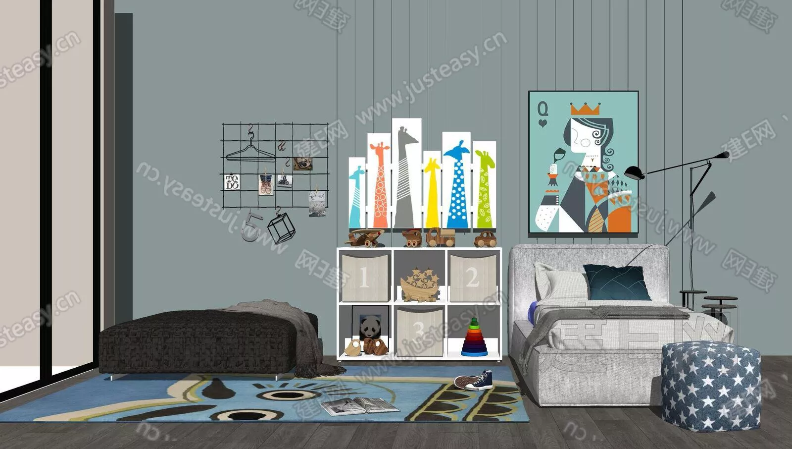 MODERN CHILDREN ROOM - SKETCHUP 3D SCENE - ENSCAPE - 112017686