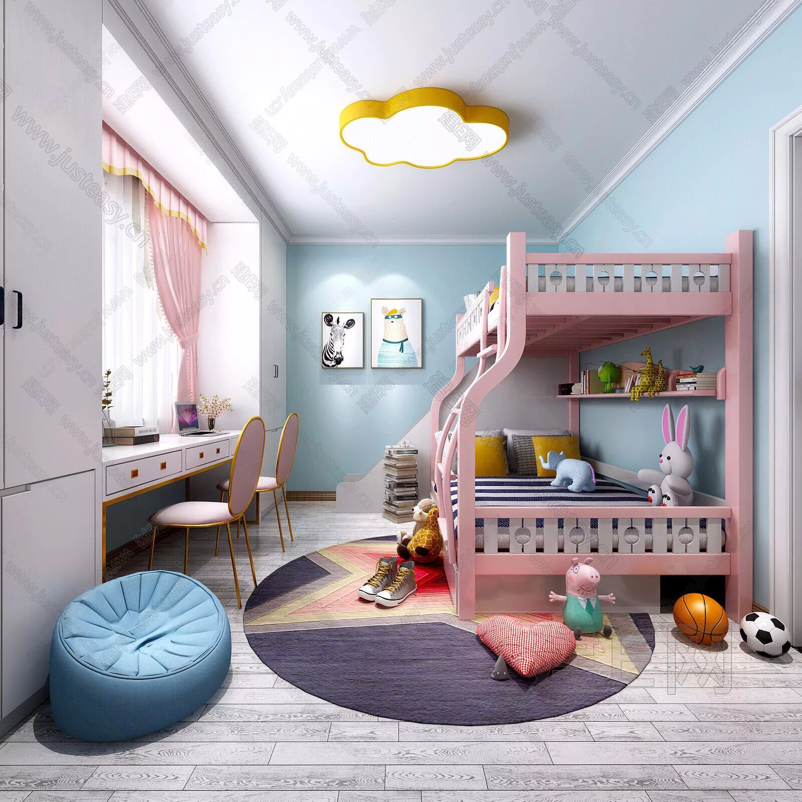 MODERN CHILDREN ROOM - SKETCHUP 3D SCENE - ENSCAPE - 112610726