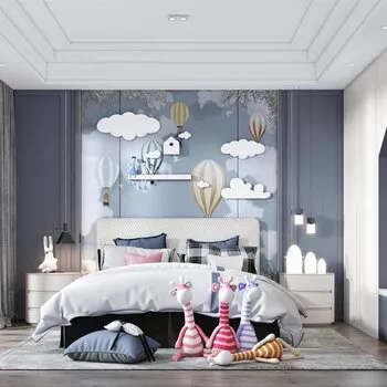 MODERN CHILDREN ROOM - SKETCHUP 3D SCENE - ENSCAPE - ID04088