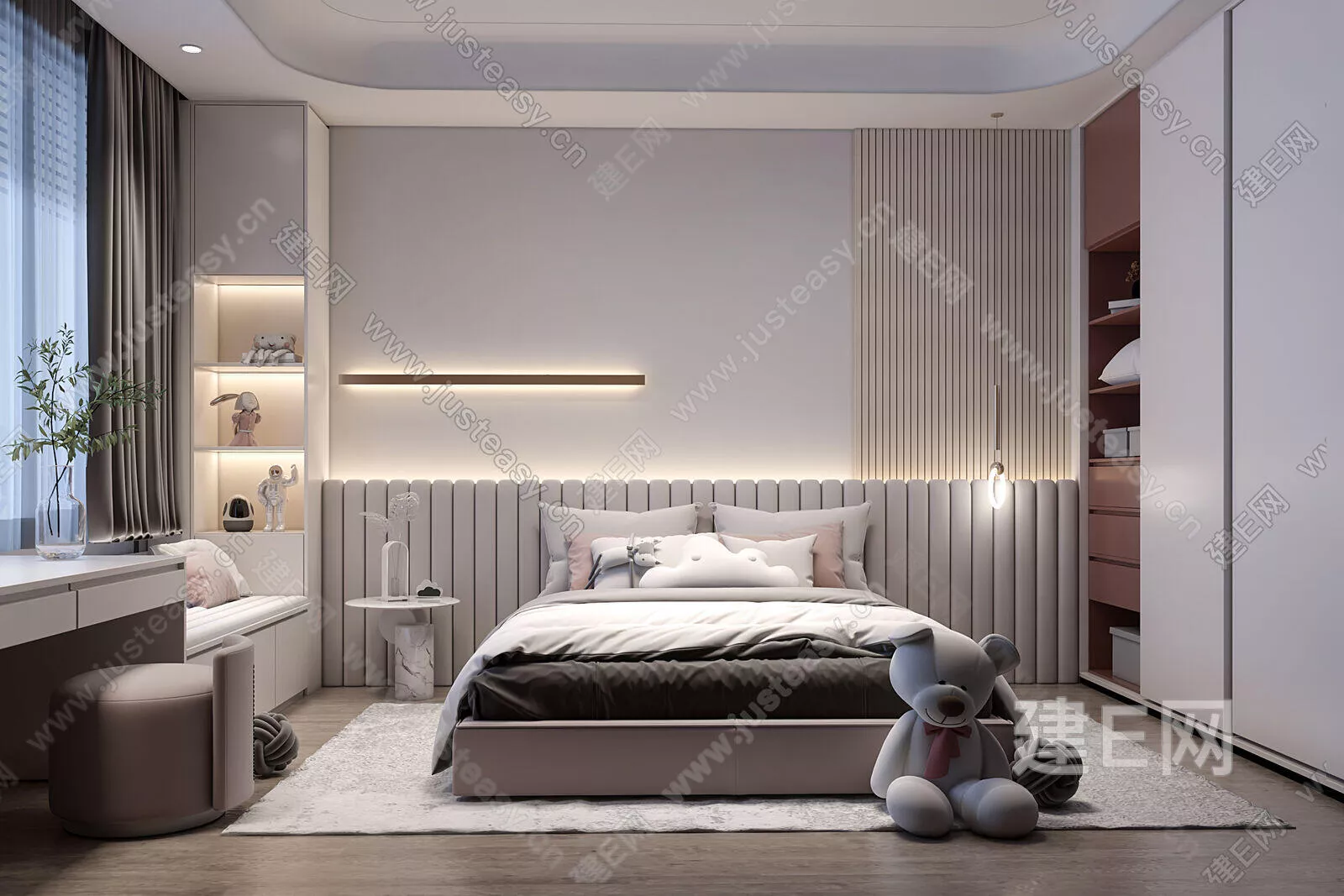 MODERN CHILDREN ROOM - SKETCHUP 3D SCENE - VRAY - 103105714