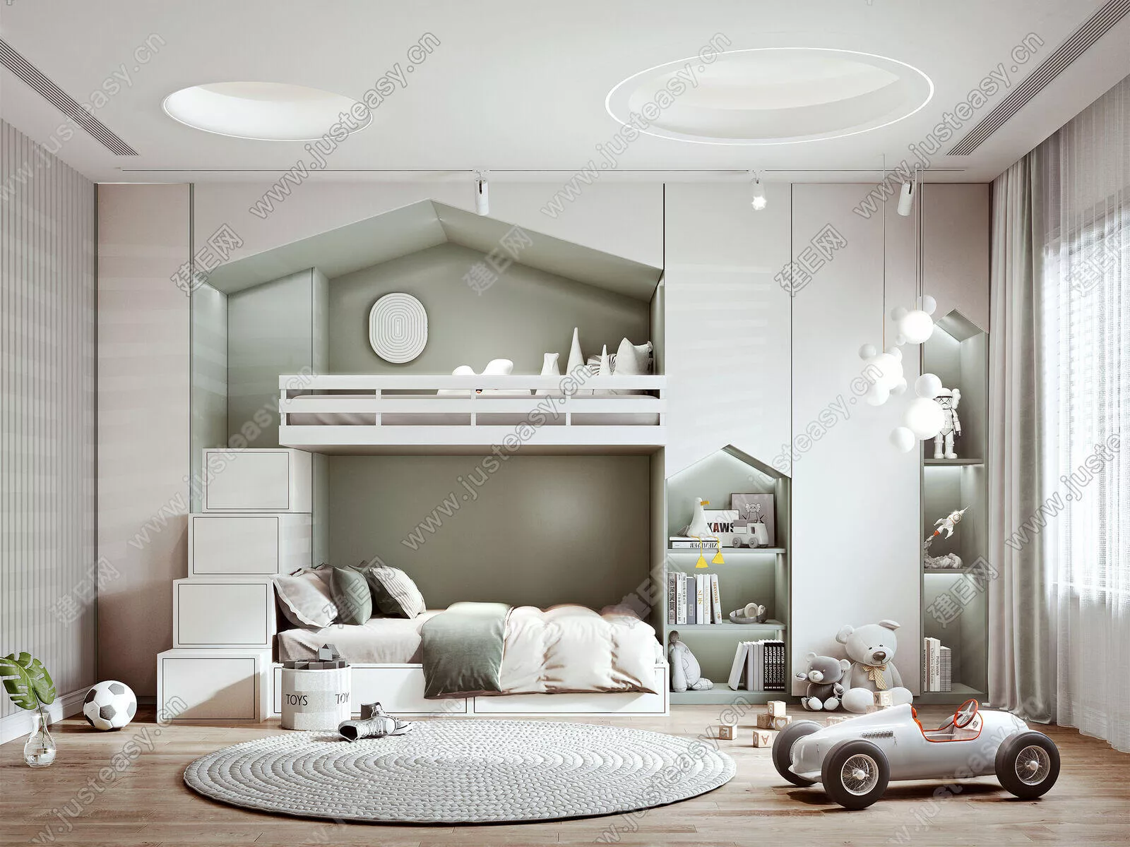 MODERN CHILDREN ROOM - SKETCHUP 3D SCENE - VRAY - 105202941