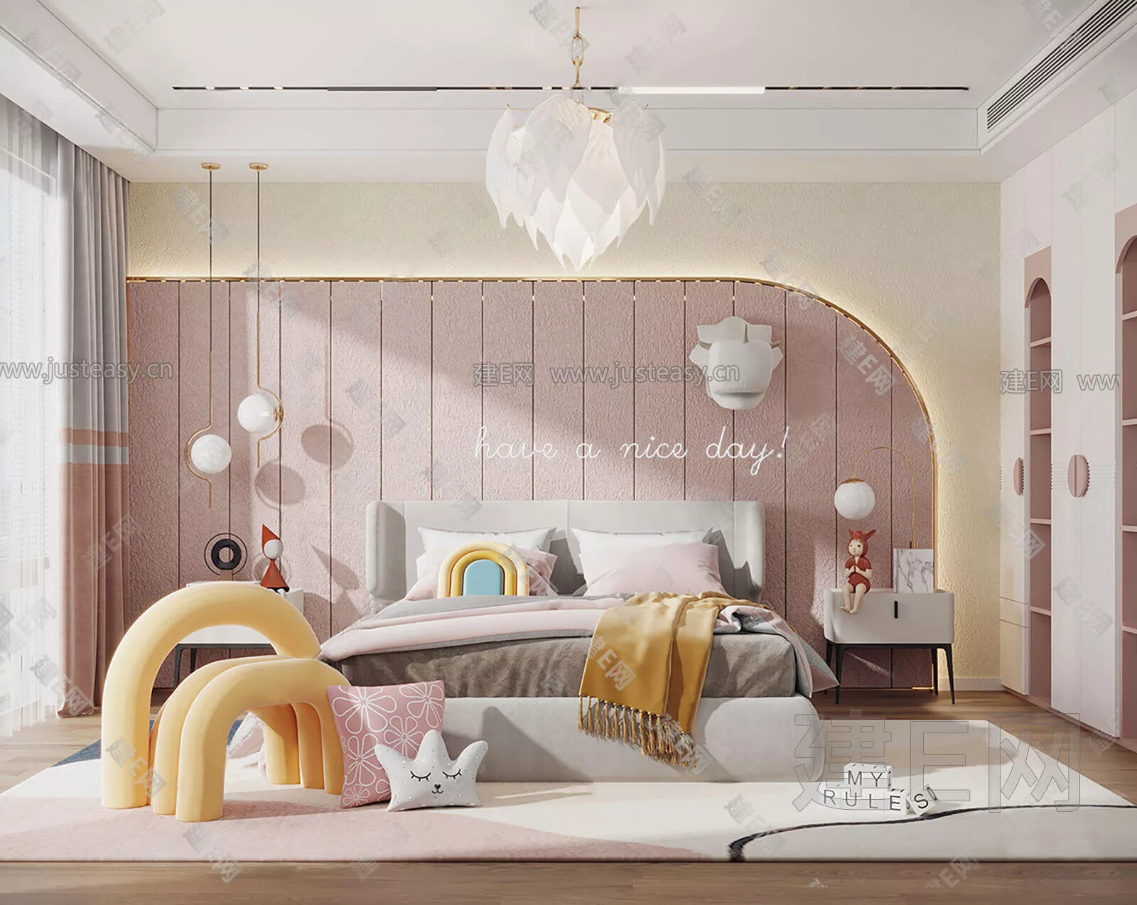 MODERN CHILDREN ROOM - SKETCHUP 3D SCENE - VRAY - 110052770