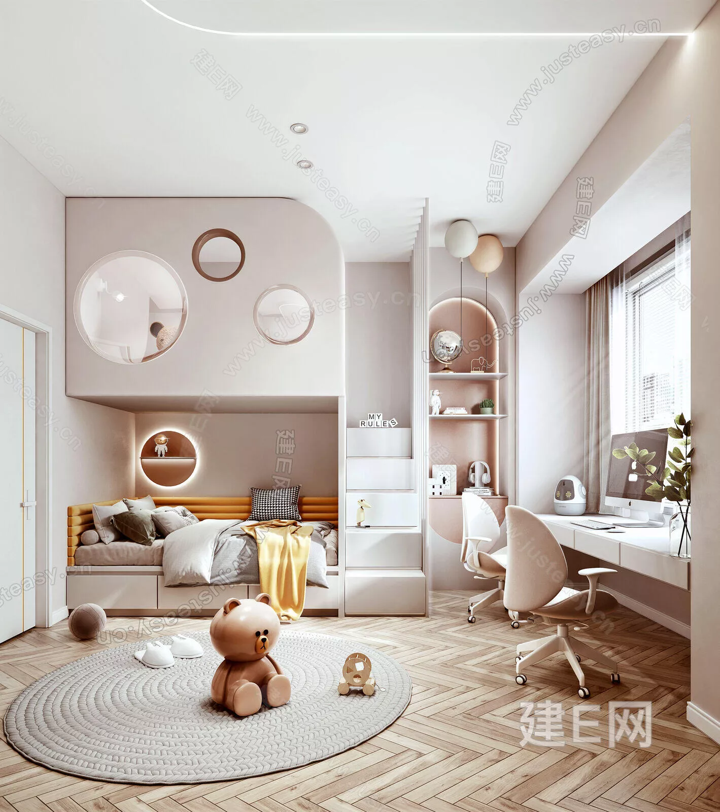 MODERN CHILDREN ROOM - SKETCHUP 3D SCENE - VRAY - 113132962