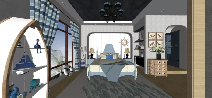 MODERN CHILDREN ROOM - SKETCHUP 3D SCENE - VRAY OR ENSCAPE - ID04120