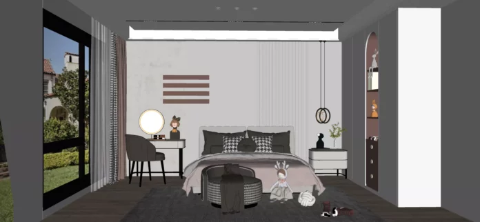 MODERN CHILDREN ROOM - SKETCHUP 3D SCENE - VRAY OR ENSCAPE - ID04132