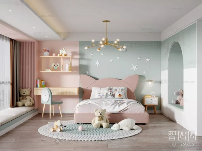 MODERN CHILDREN ROOM - SKETCHUP 3D SCENE - VRAY OR ENSCAPE - ID04161