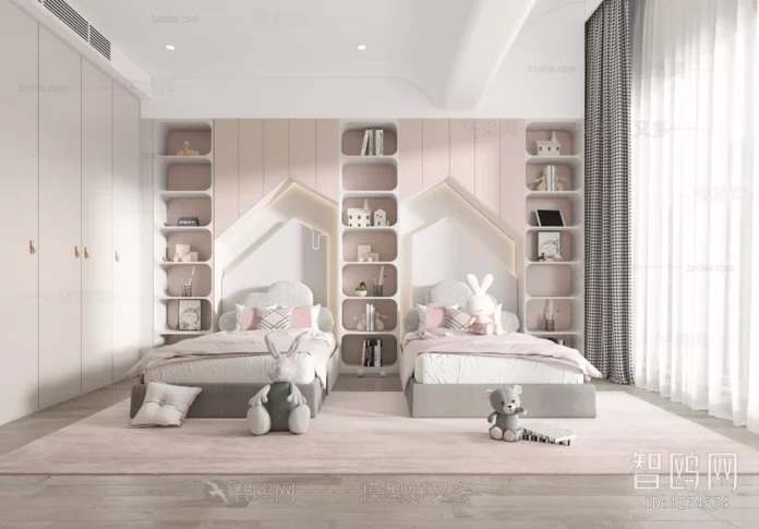 MODERN CHILDREN ROOM - SKETCHUP 3D SCENE - VRAY OR ENSCAPE - ID04165