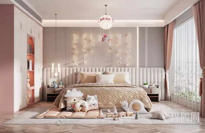 MODERN CHILDREN ROOM - SKETCHUP 3D SCENE - VRAY OR ENSCAPE - ID04168