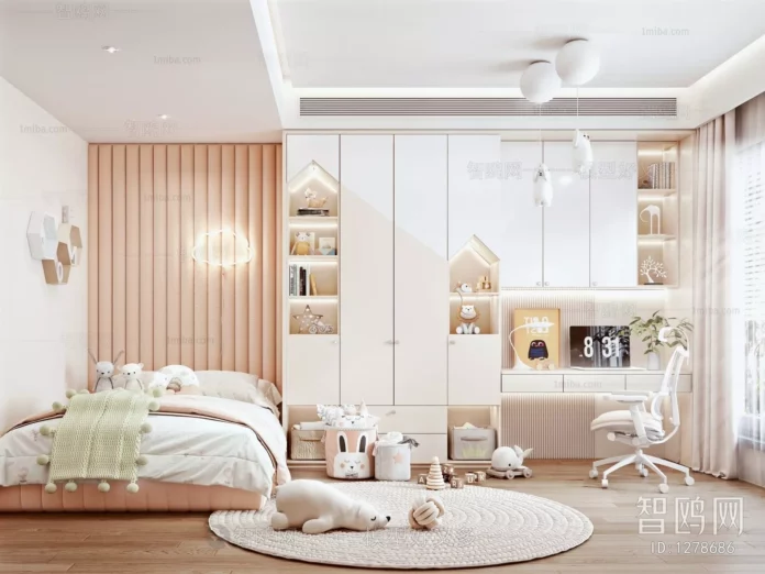 MODERN CHILDREN ROOM - SKETCHUP 3D SCENE - VRAY OR ENSCAPE - ID04171