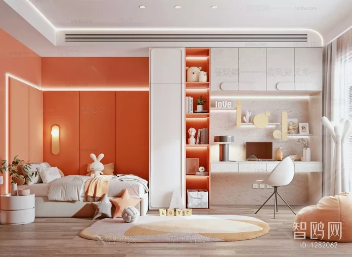 MODERN CHILDREN ROOM - SKETCHUP 3D SCENE - VRAY OR ENSCAPE - ID04176