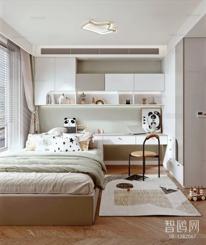 MODERN CHILDREN ROOM - SKETCHUP 3D SCENE - VRAY OR ENSCAPE - ID04177