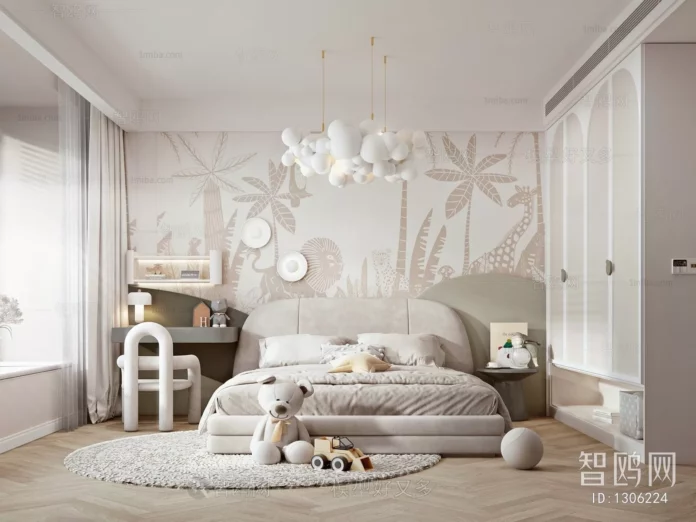 MODERN CHILDREN ROOM - SKETCHUP 3D SCENE - VRAY OR ENSCAPE - ID04198