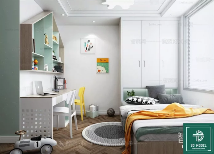 MODERN CHILDREN ROOM - SKETCHUP 3D SCENE - VRAY OR ENSCAPE - ID04209