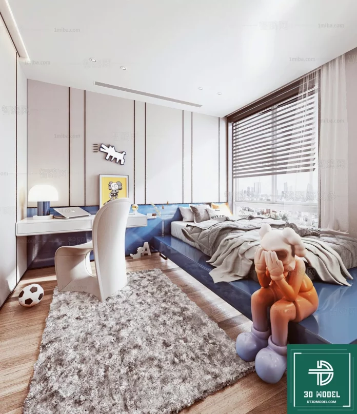 MODERN CHILDREN ROOM - SKETCHUP 3D SCENE - VRAY OR ENSCAPE - ID04224