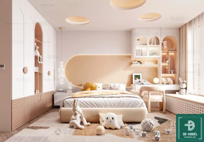 MODERN CHILDREN ROOM - SKETCHUP 3D SCENE - VRAY OR ENSCAPE - ID04244